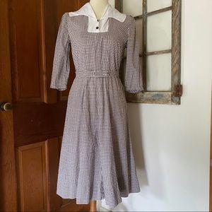 Vintage 40’s/early 1950’s gingham dress